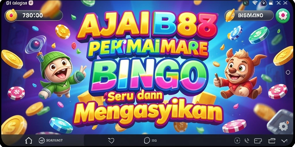 Tampilan gameplay seru di AJAIB88 yang penuh warna.