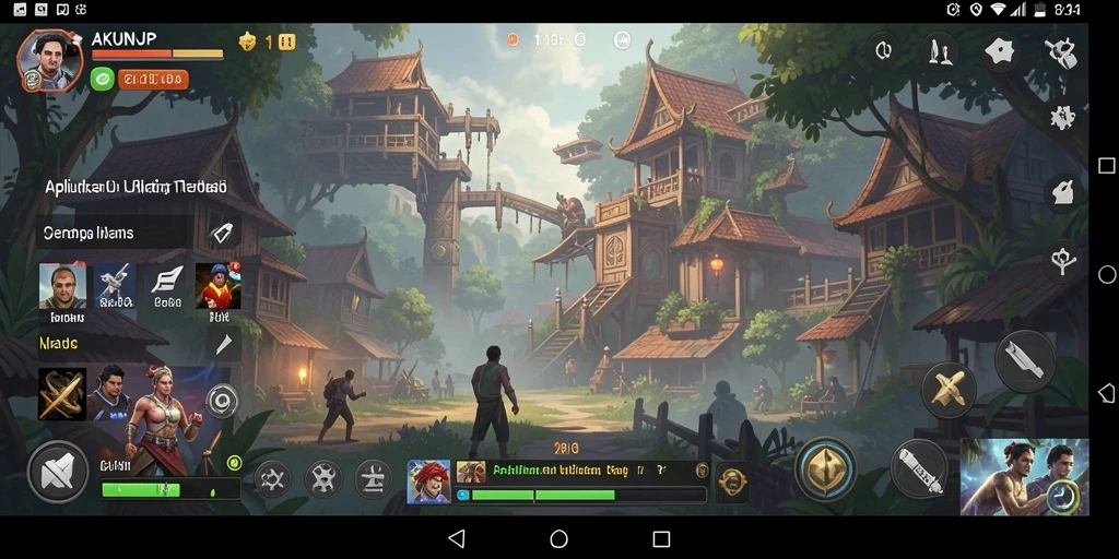 Screenshot AKUNJP dengan tampilan antarmuka aplikasi yang menarik.