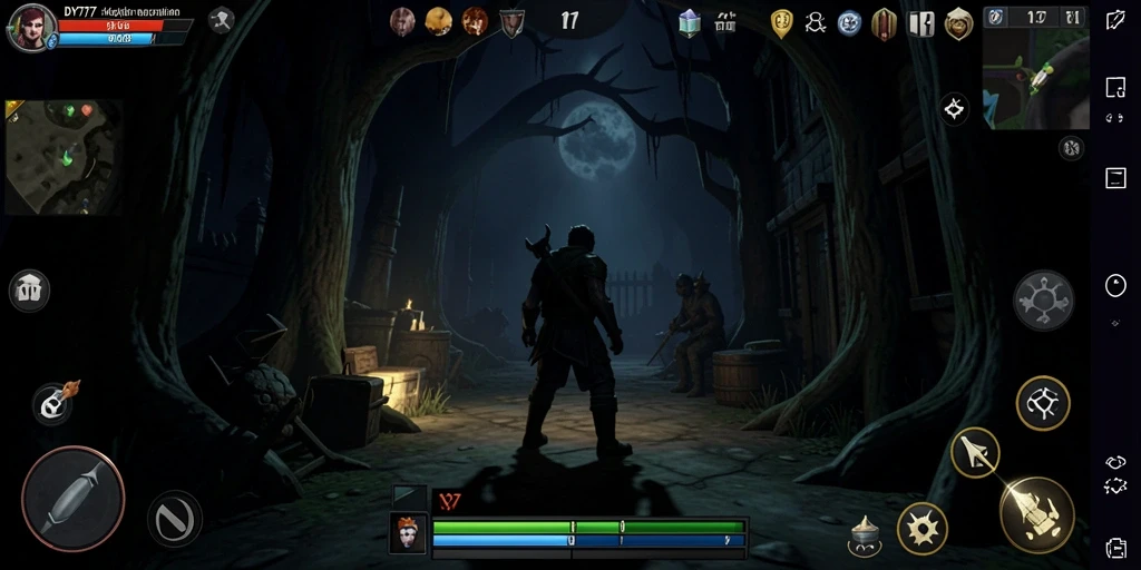 Screenshot gameplay menyeramkan dari DY777 dengan suasana mencekam.