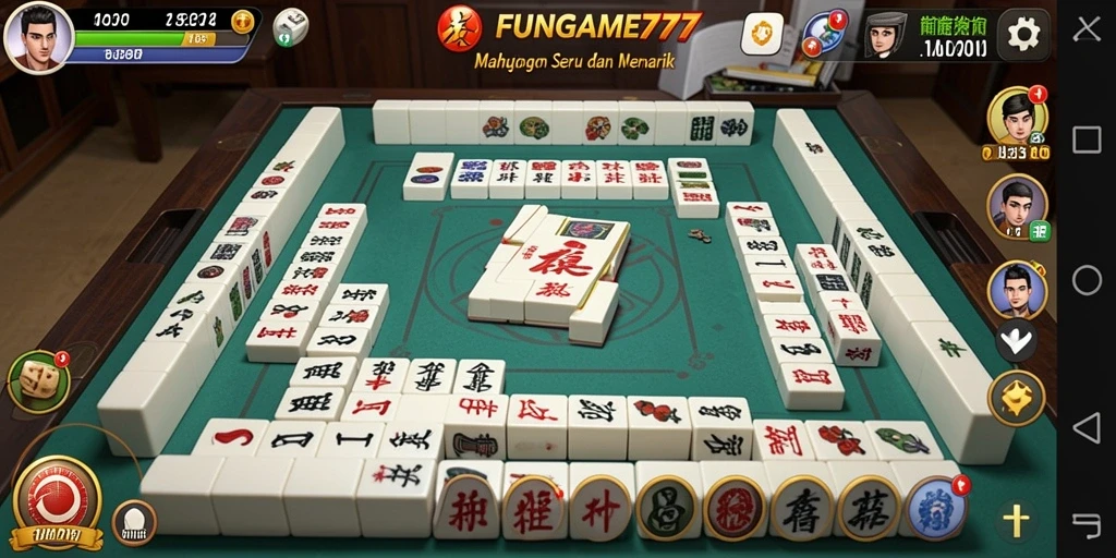 Screenshot gameplay FUNGAME777 dengan grafis Mahjong yang menawan.