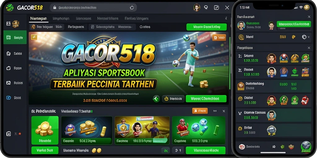 Tampilan utama GACOR518 dengan fitur taruhan menarik.