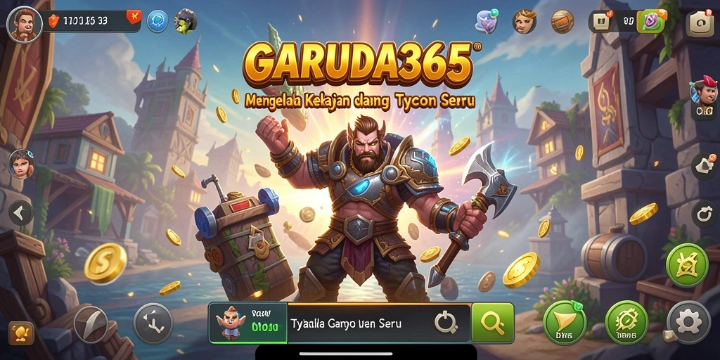 Screenshot utama GARUDA365 menampilkan interaksi bisnis yang menarik.