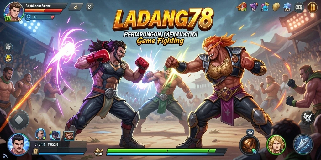 Gameplay seru dari LADANG78 saat pertarungan berlangsung.
