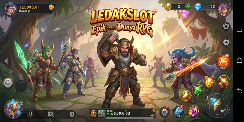 Tampilan gameplay LEDAKSLOT yang menakjubkan dan mendebarkan dalam dunia RPG.