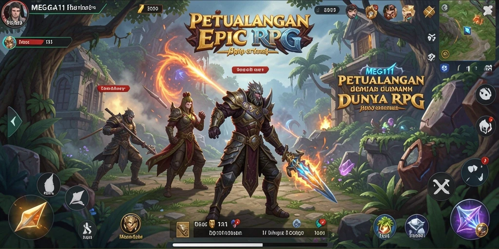 Tangkapan layar menampilkan pertarungan epik dalam MEGA111
