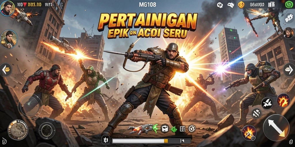 Tampilan gameplay yang seru dan mendebarkan dari MG108.
