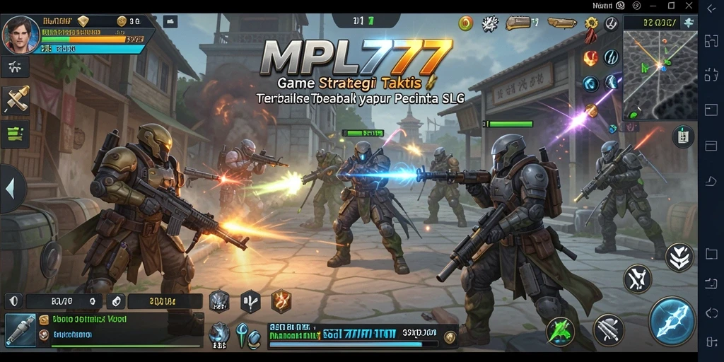 Screenshot menunjukkan aksi pertempuran strategis di MPL777.