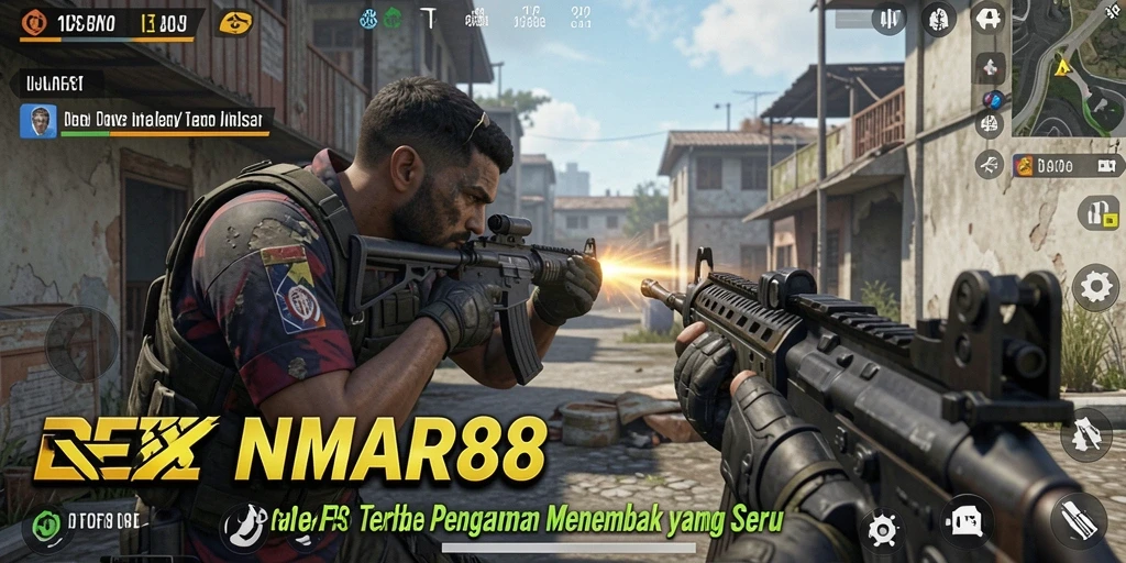 Tampilan gameplay mendebarkan di NEYMAR88 dengan aksi tembak-menembak intens.