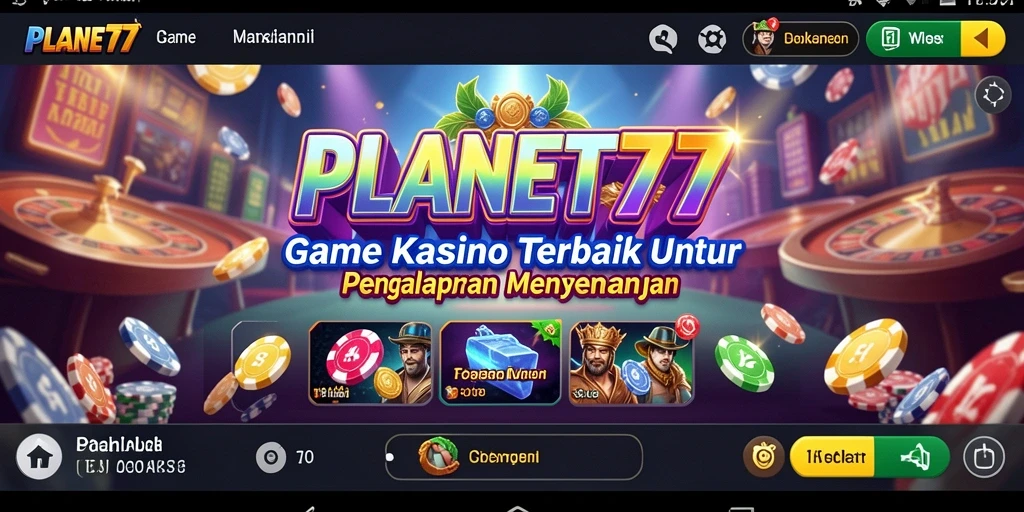 Tampilan menarik dari gameplay Kasino di PLANET77.