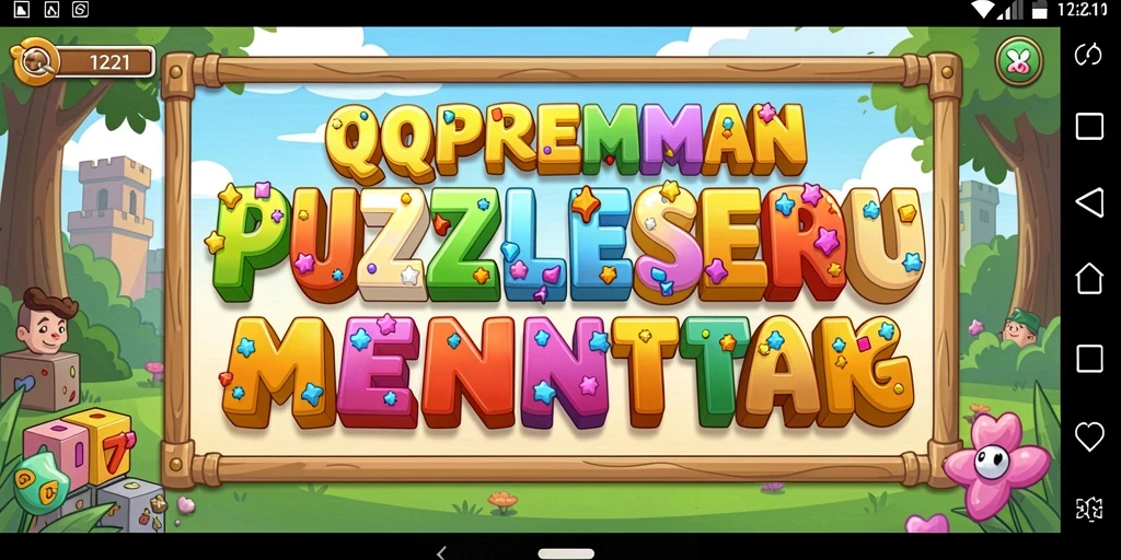 Tampilan gameplay seru QQ1221 dalam mode Puzzle.