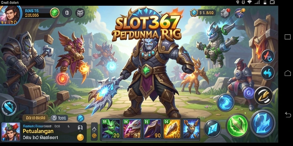 Tangkapan layar permainan SLOT367 menampilkan karakter yang beraksi dalam pertarungan RPG.