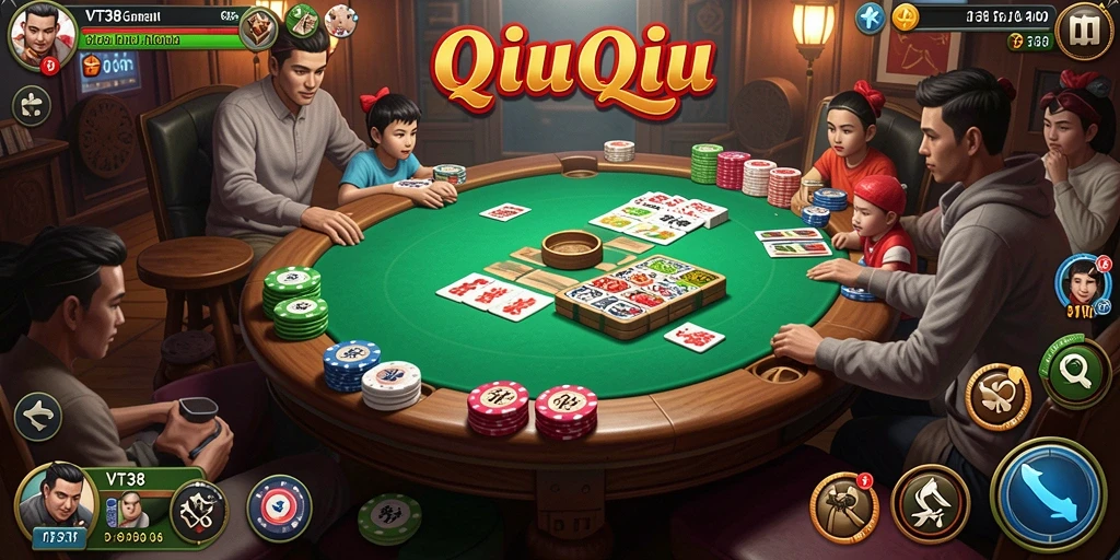Tampilan gameplay QiuQiu yang menarik dan interaktif.