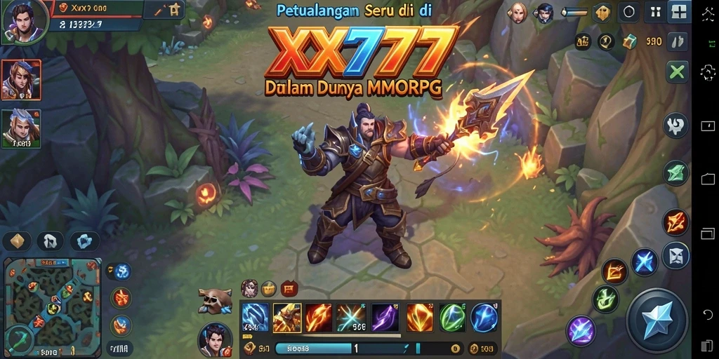 Screenshot menunjukkan aksi seru dalam pertempuran di XXX777.